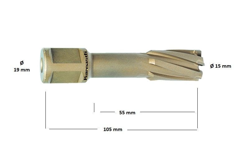 KARNASCH 15 x 55 mm TCT Elmas Uçlu Manyetik Matkap Ucu fiyatı