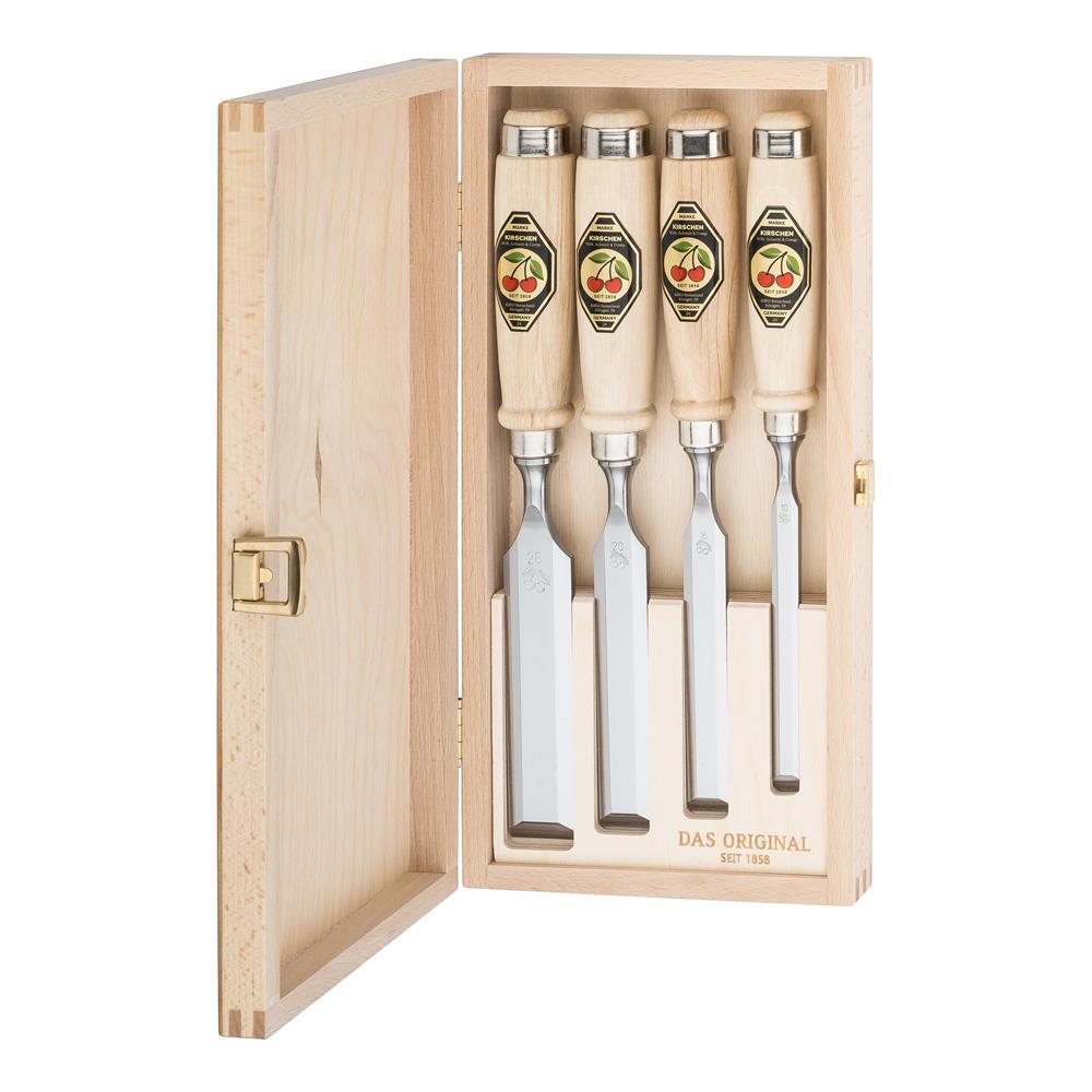 Kirschen 1141000 Ahşap Kutulu Düz Iskarpela Takımı 4 Parça fiyatı