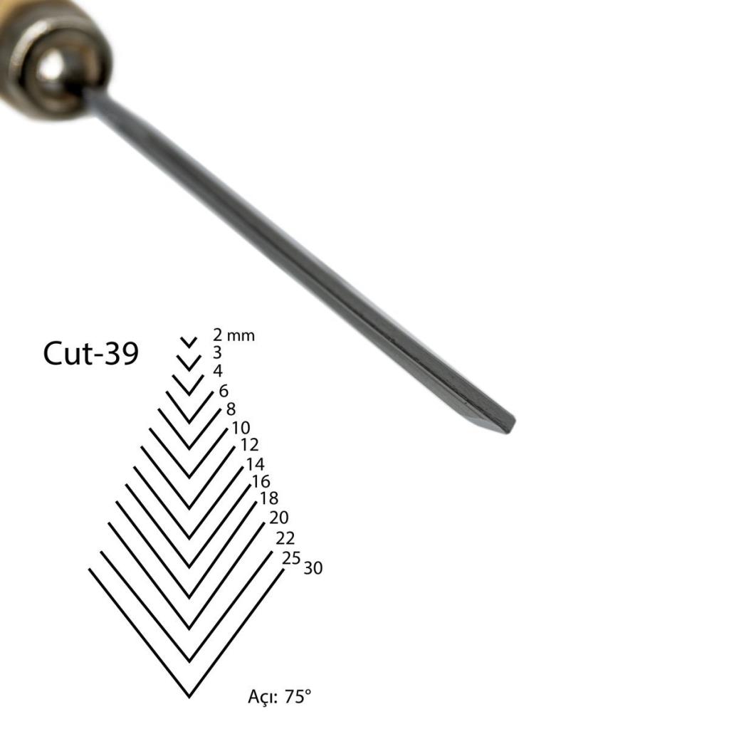 Kirschen Düz V Ağız Oyma Iskarpelası Cut39 - 2mm nasıl kullanılır