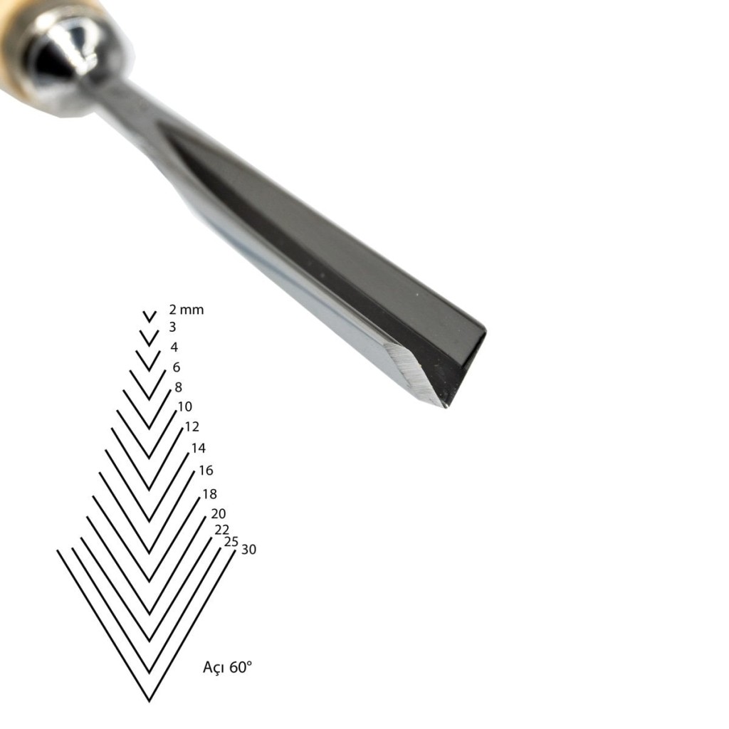 Kirschen Düz V Ağız Oyma Iskarpelası Cut41 - 12mm nasıl kullanılır