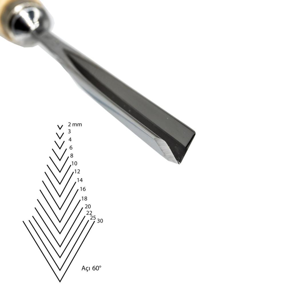Kirschen Düz V Ağız Oyma Iskarpelası Cut41 - 14mm ne işe yarar