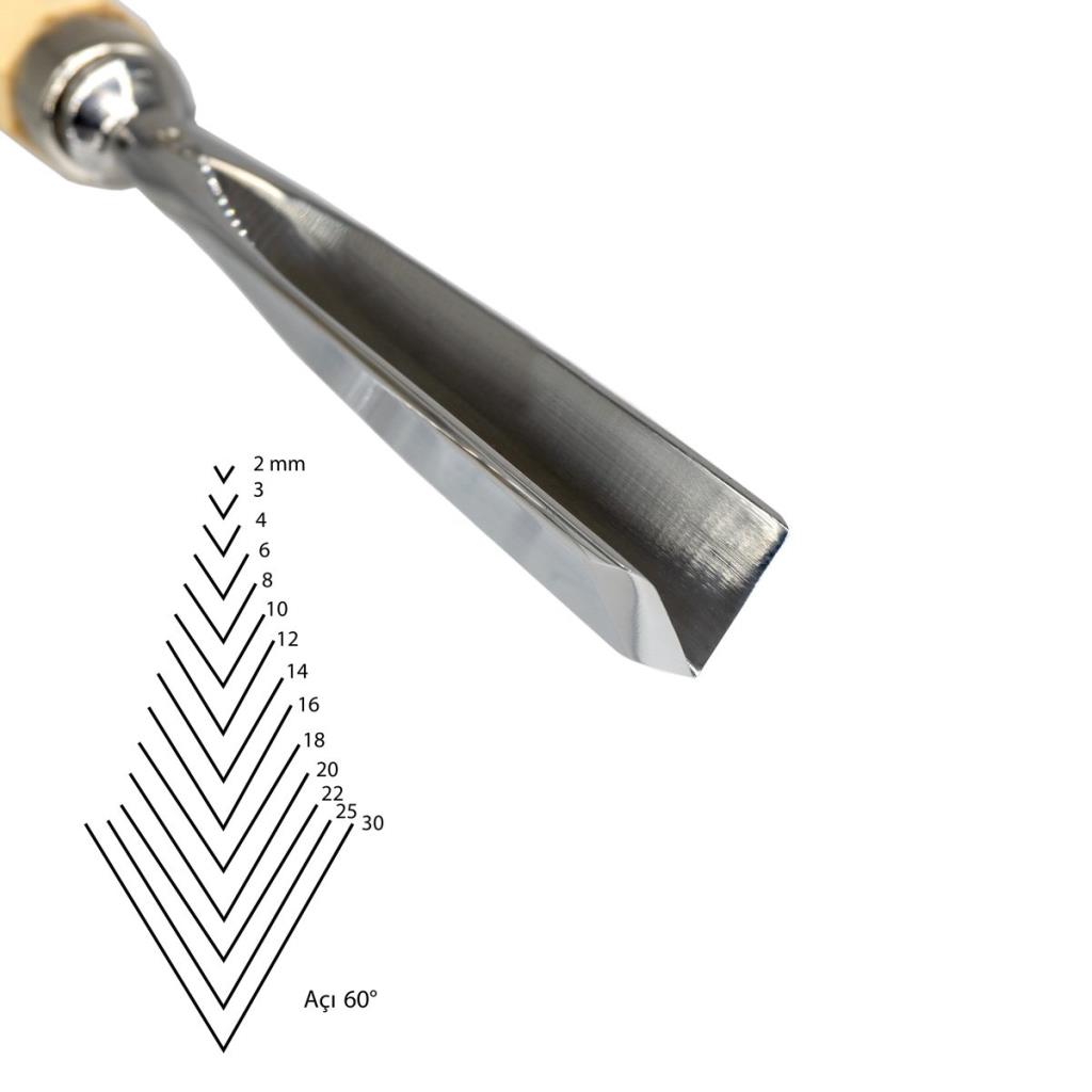 Kirschen Düz V Ağız Oyma Iskarpelası Cut41 - 16mm nasıl kullanılır