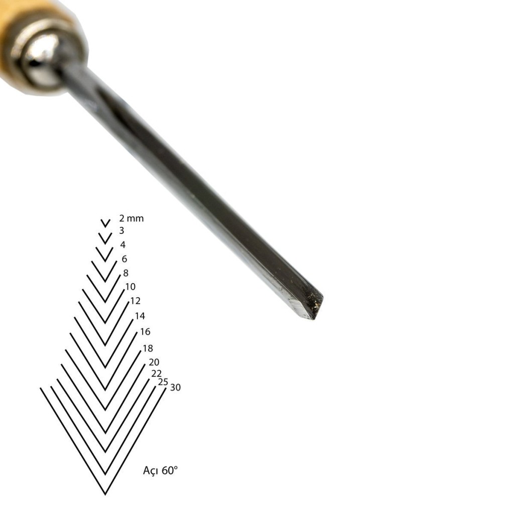 Kirschen Düz V Ağız Oyma Iskarpelası Cut41 - 4mm nasıl kullanılır