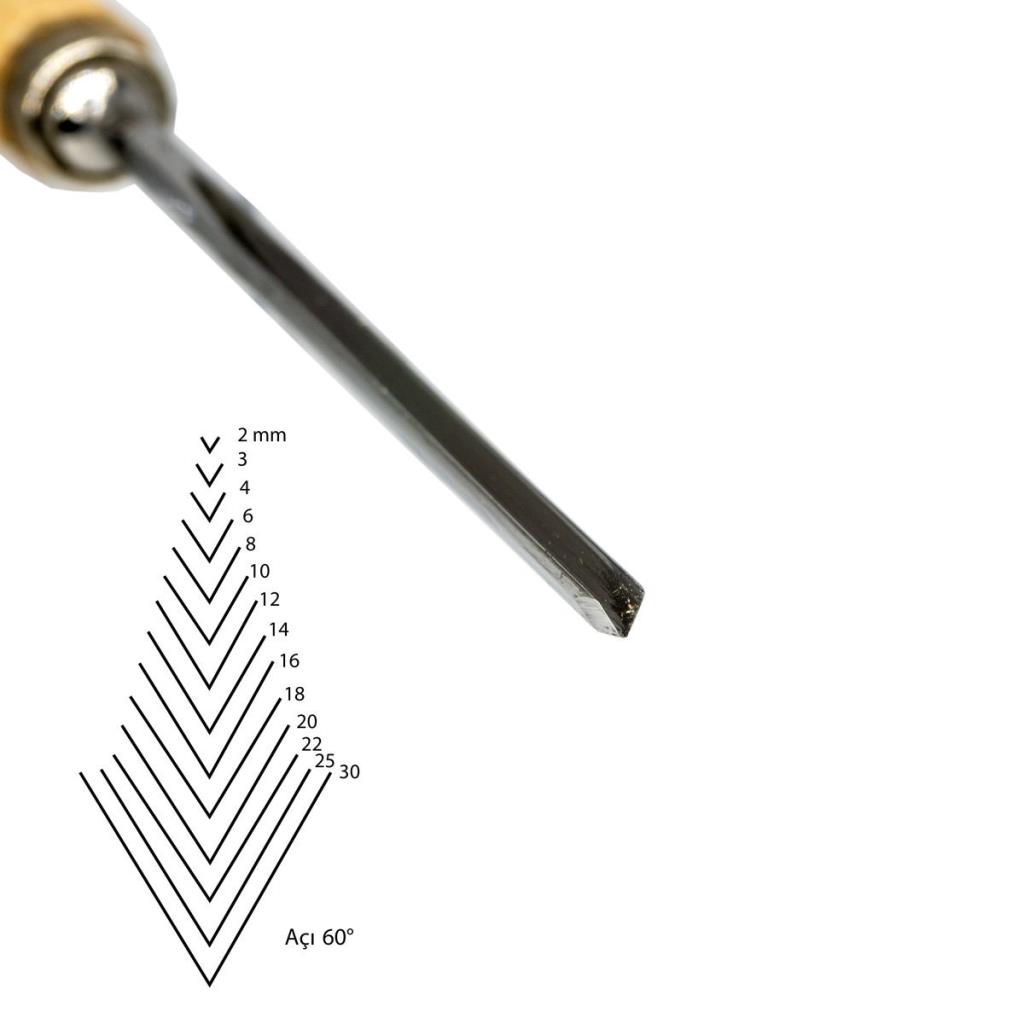 Kirschen Düz V Ağız Oyma Iskarpelası Cut41 - 4mm nasıl kullanılır