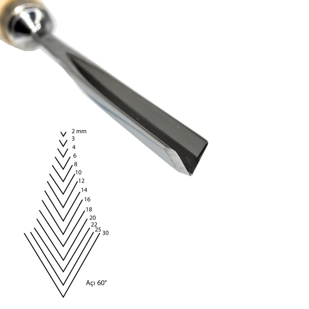 Kirschen Düz V Ağız Oyma Iskarpelası Cut41 - 8mm nasıl kullanılır