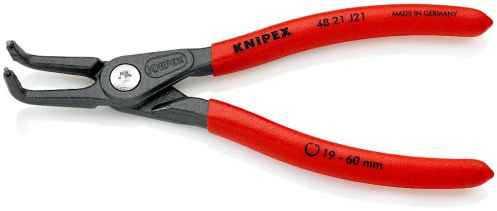 KNIPEX Ağır Hizmet Eğri Uçlu İç Segman Pensesi 165 mm (4821J21) nasıl kullanılır