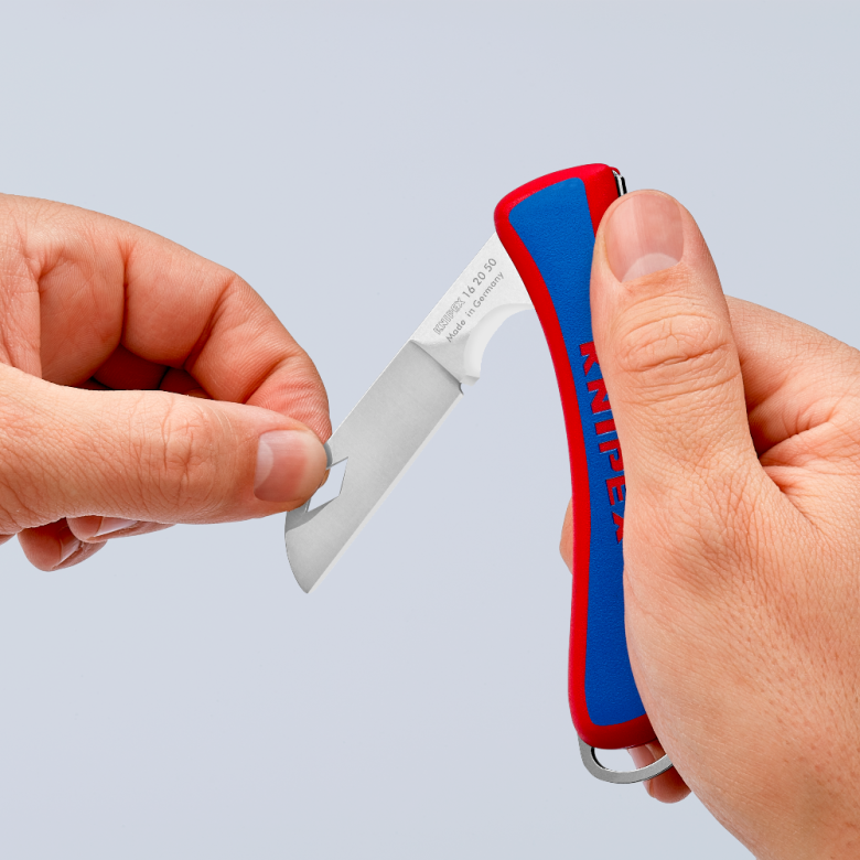 KNIPEX Elektrikçiler İçin Katlanır Bıçak 120 mm (16 20 50 SB) ne işe yarar