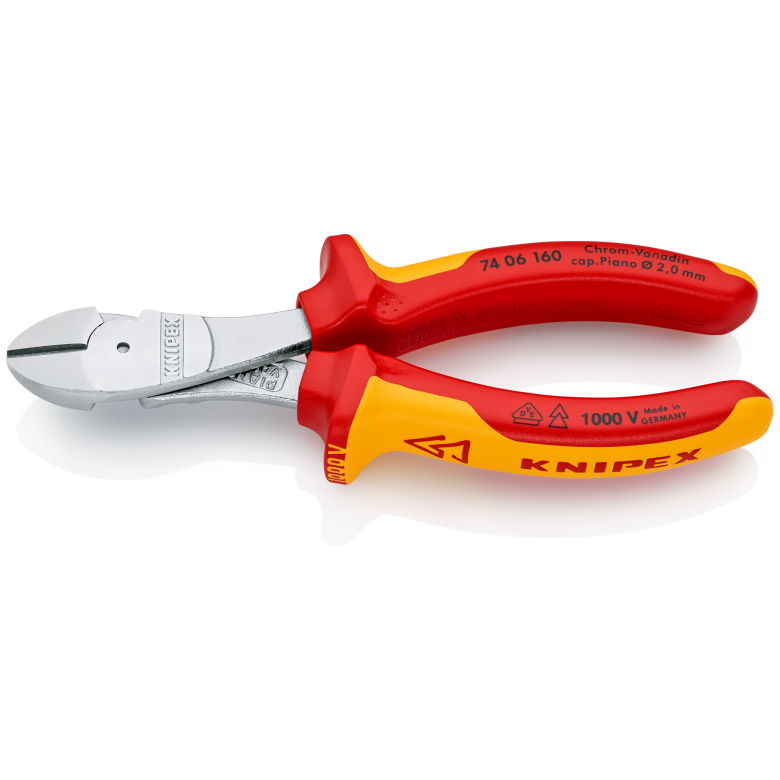 KNIPEX VDE 1000 Volt Ağır Hizmet Tipi Yan Keski 160 mm (7406160) fiyatı