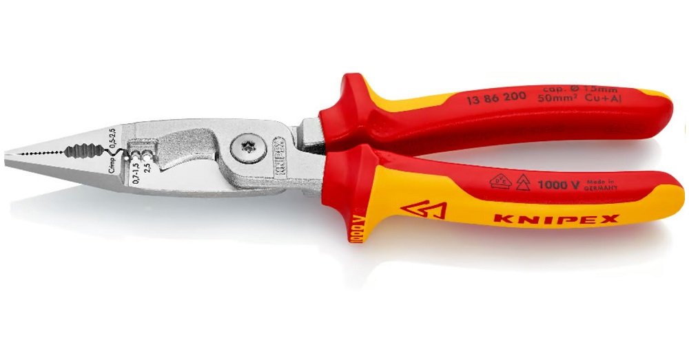 KNIPEX VDE 1000 Volt Çok Fonksiyonlu Elektrikçi Pensesi (1386200) fiyatı