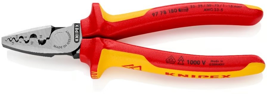 KNIPEX VDE 1000 Volt Elektrikçi Kablo Pabuç Sıkma Pensesi (9778180) fiyatı