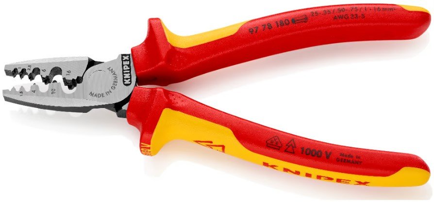 KNIPEX VDE 1000 Volt Elektrikçi Kablo Pabuç Sıkma Pensesi (9778180) nasıl kullanılır