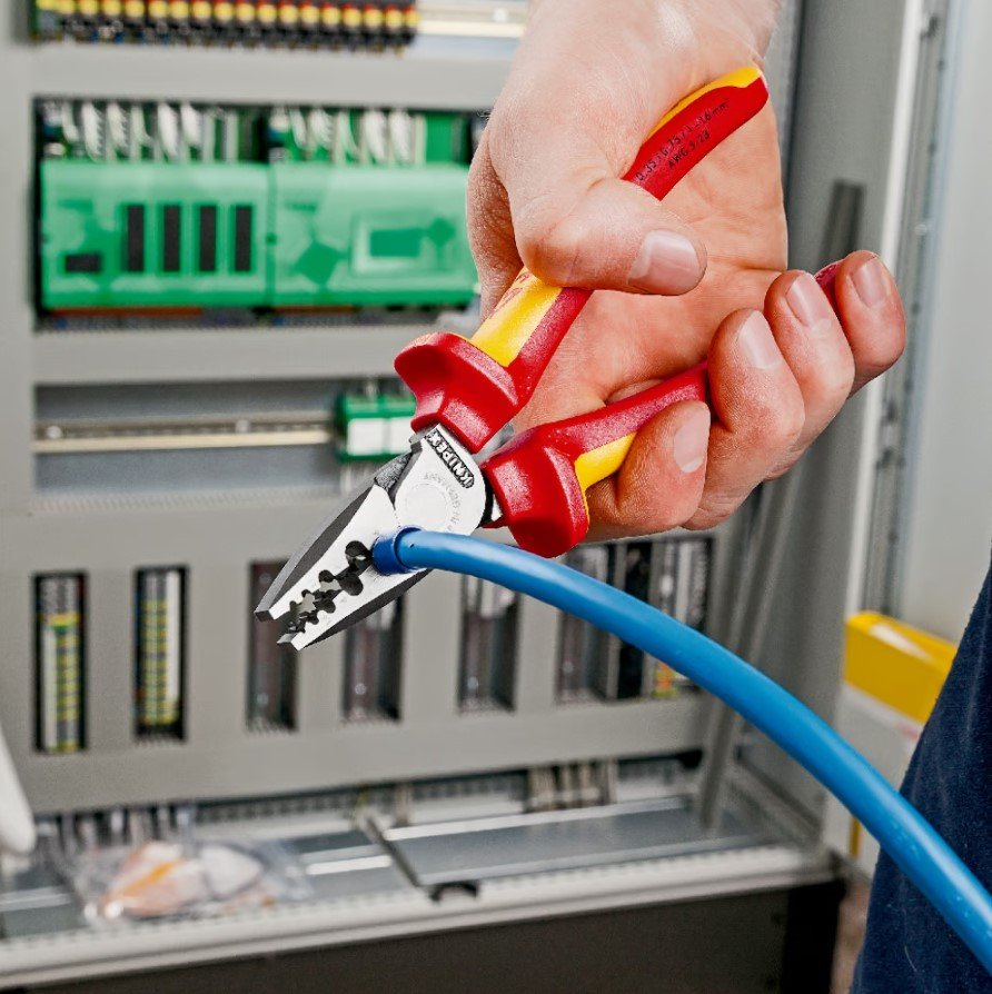 KNIPEX VDE 1000 Volt Elektrikçi Kablo Pabuç Sıkma Pensesi (9778180) ne işe yarar