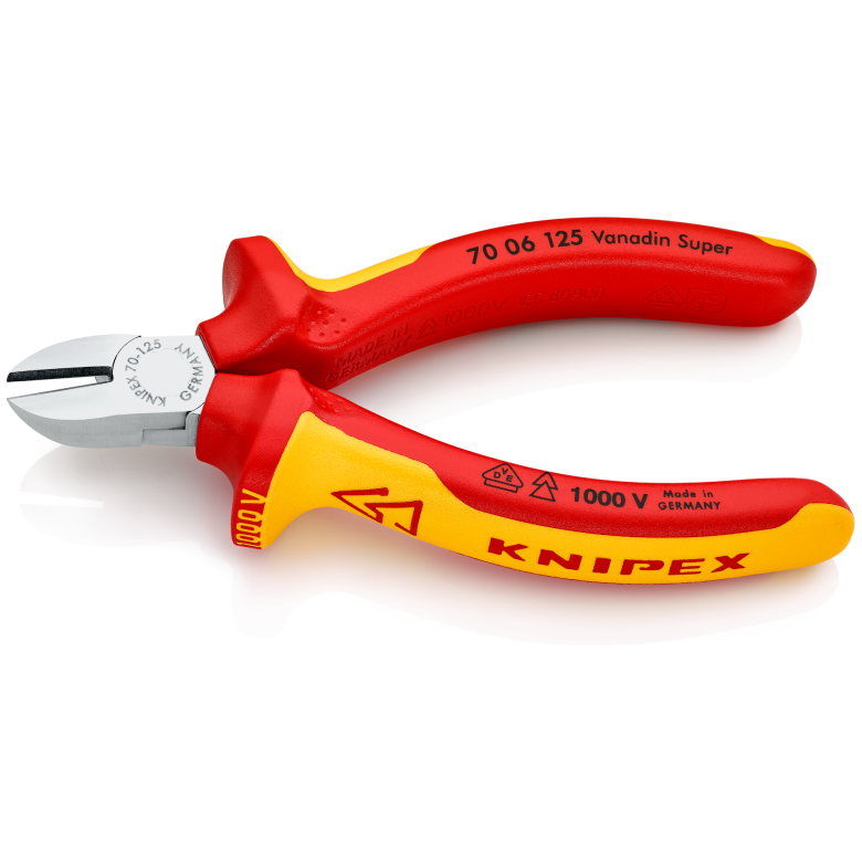 KNIPEX VDE 1000 Volt Elektrikçi Yan Keski 125 mm (7006125) nasıl kullanılır