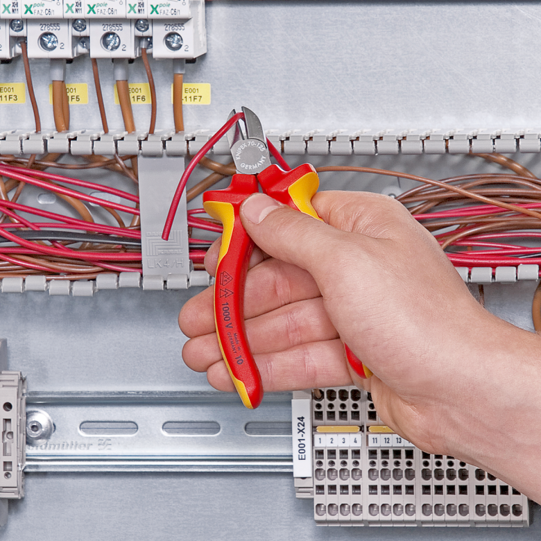KNIPEX VDE 1000 Volt Elektrikçi Yan Keski 125 mm (7006125) ne işe yarar