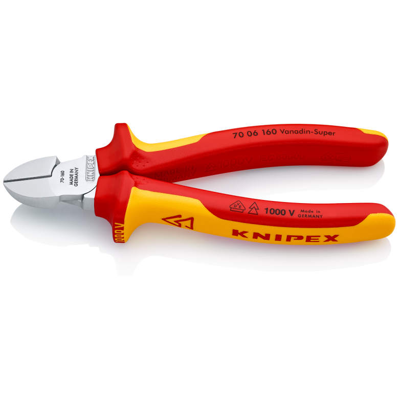 KNIPEX VDE 1000 Volt Elektrikçi Yan Keski 160 mm (7006160) fiyatı