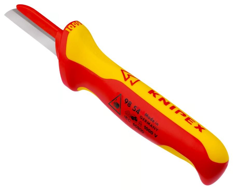 KNIPEX VDE 1000 Volt Kablo İzole Sıyırma Bıcağı 190 mm (9854) nasıl kullanılır