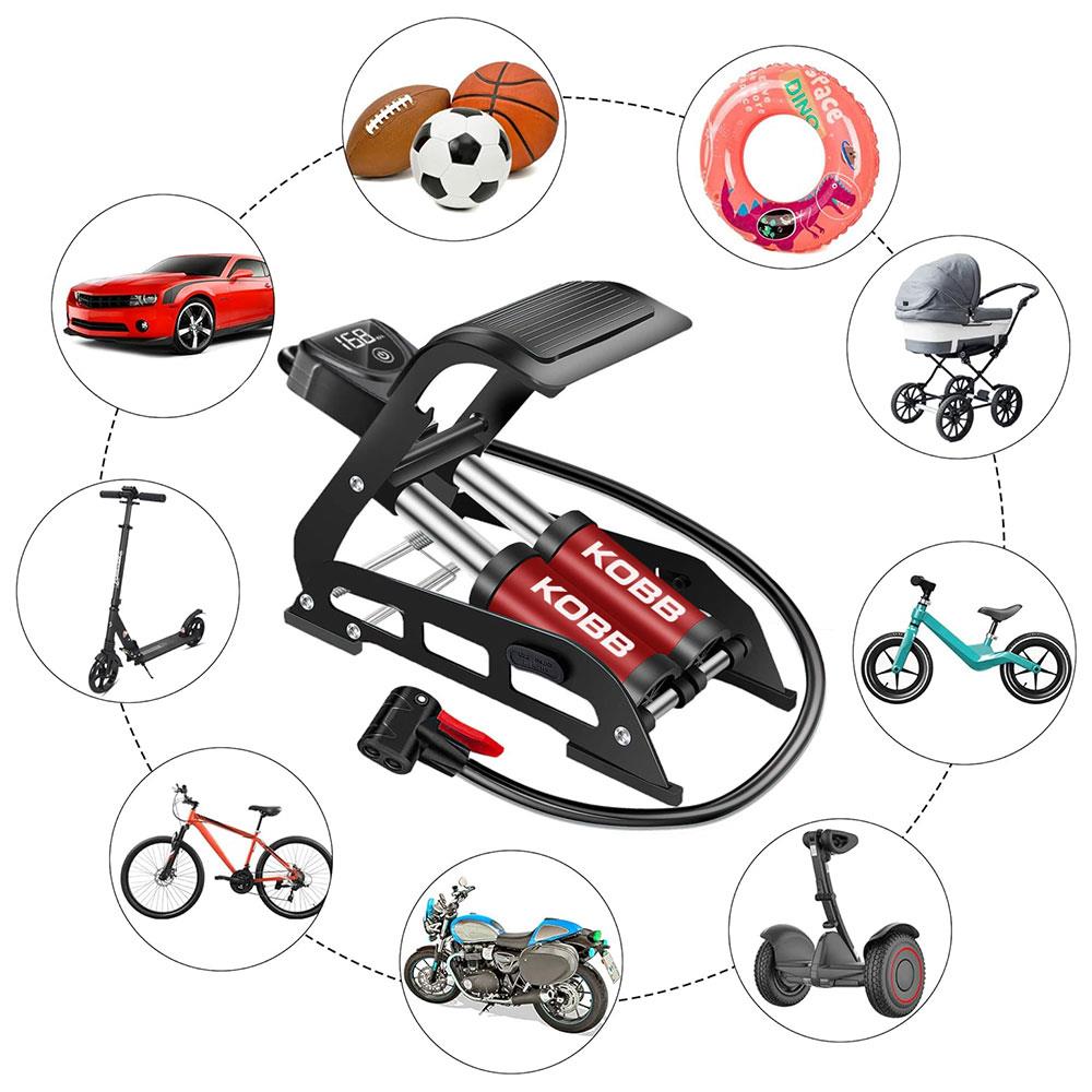 KOBB KB5402D Çift Pistonlu Dokunmatik Dijital Basınç Göstergeli Ayak Pompası + Taşıma Kılıfı nasıl kullanılır