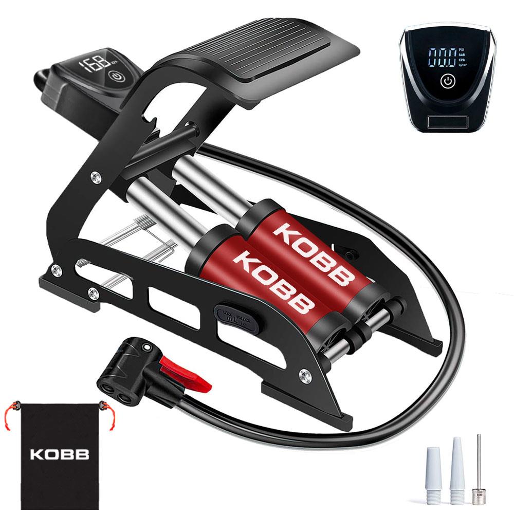 KOBB KB5402D Çift Pistonlu Dokunmatik Dijital Basınç Göstergeli Ayak Pompası + Taşıma Kılıfı fiyatı