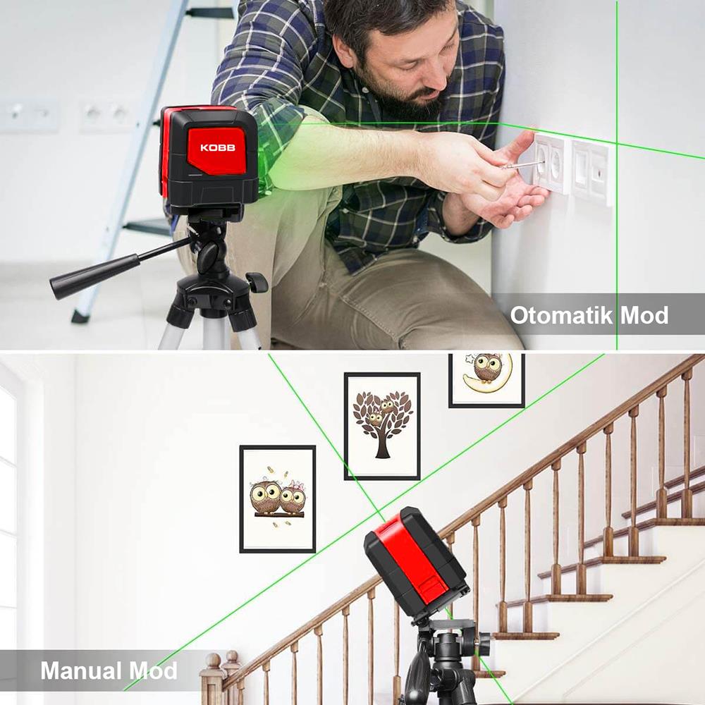 KOBB KBL91G 30 Metre Profesyonel Yatay ve Dikey Otomatik Hizalamalı Yeşil Çapraz Çizgi Lazer Distomat nereden bulurum