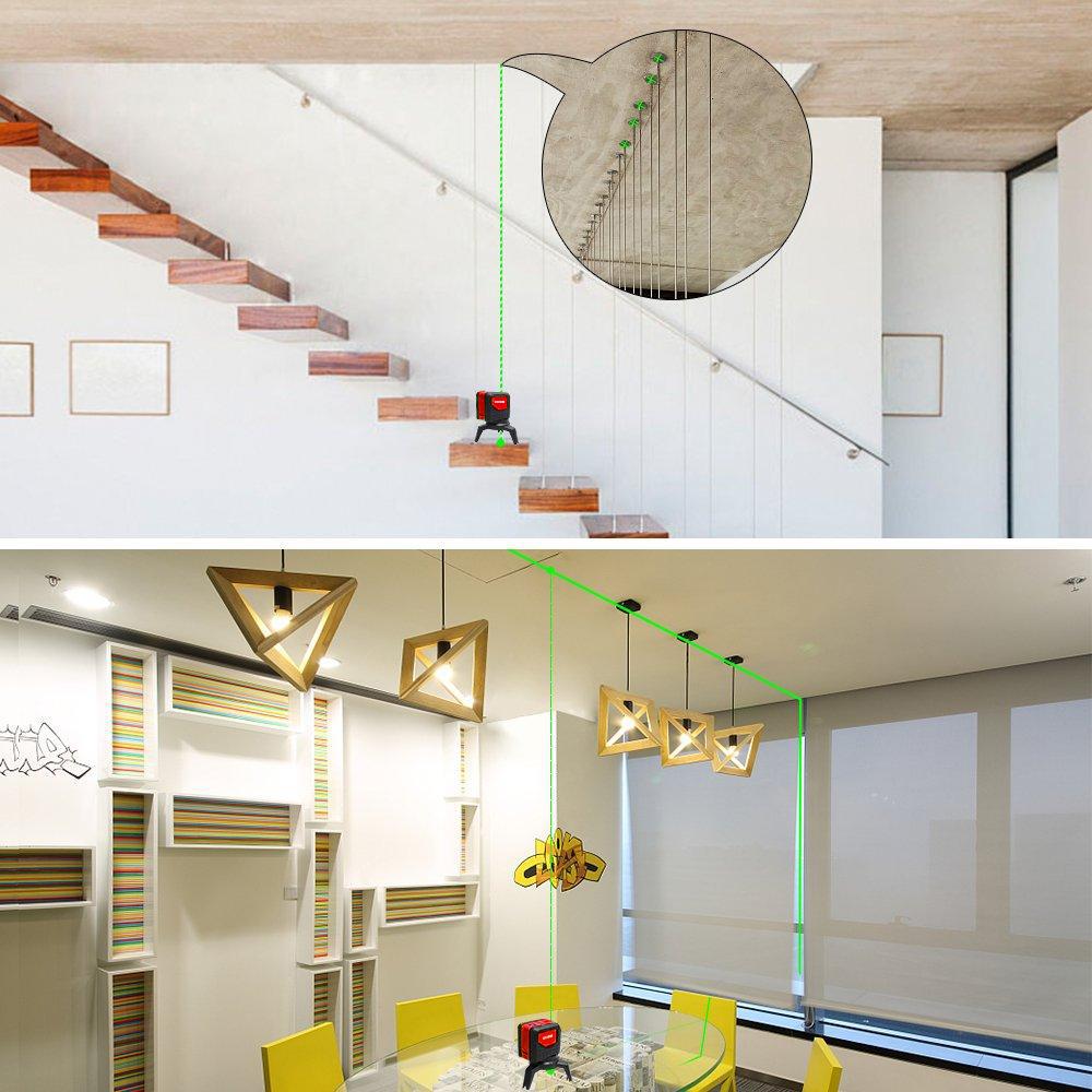 KOBB KBL92G 30 Metre Profesyonel Yatay ve Dikey Otomatik Hizalamalı Yeşil Çapraz Çizgi Lazer, 2 Noktalı Şakül Lazer Distomat + Mini Tripod ne işe yarar