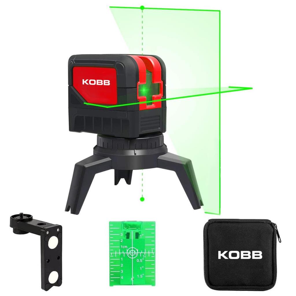 KOBB KBL92G 30 Metre Profesyonel Yatay ve Dikey Otomatik Hizalamalı Yeşil Çapraz Çizgi Lazer, 2 Noktalı Şakül Lazer Distomat + Mini Tripod fiyatı