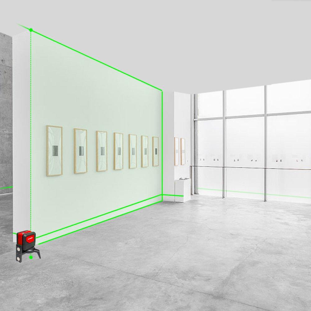 KOBB KBL92G 30 Metre Profesyonel Yatay ve Dikey Otomatik Hizalamalı Yeşil Çapraz Çizgi Lazer, 2 Noktalı Şakül Lazer Distomat + Mini Tripod ne işe yarar