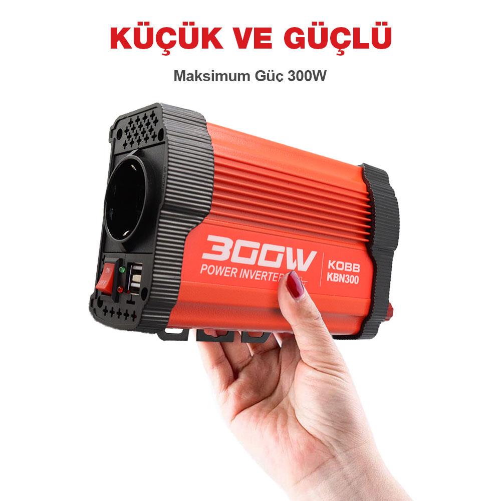 KOBB KBN300 12V/220V 300Watt Modifiye Sinüs Dönüştürücü İnvertör ne işe yarar