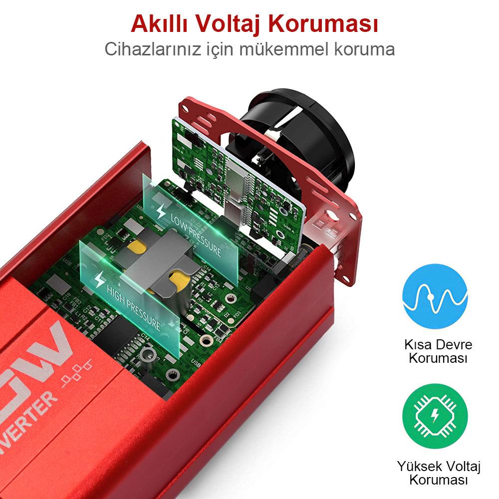 KOBB KBN300 12V/220V 300Watt Modifiye Sinüs Dönüştürücü İnvertör ne işe yarar