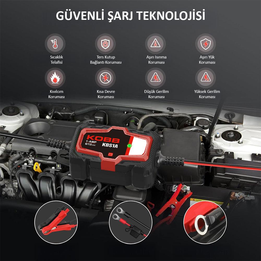 KOBB KBS1A 6V/12V 30Ah Akıllı Akü Şarj ve Akü Bakım / Desülfatör ne işe yarar