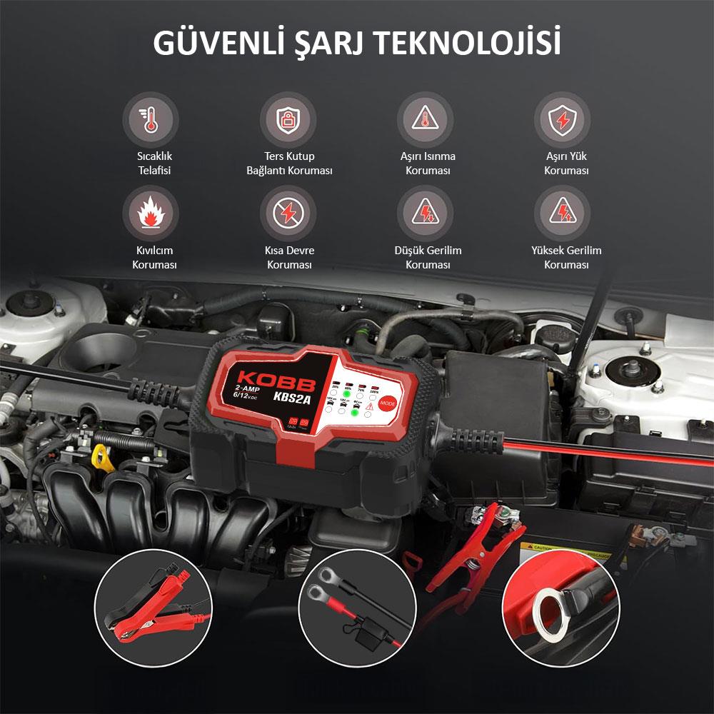KOBB KBS2A 6V/12V 60Ah Akıllı Akü Şarj ve Akü Bakım / Desülfatör ne işe yarar