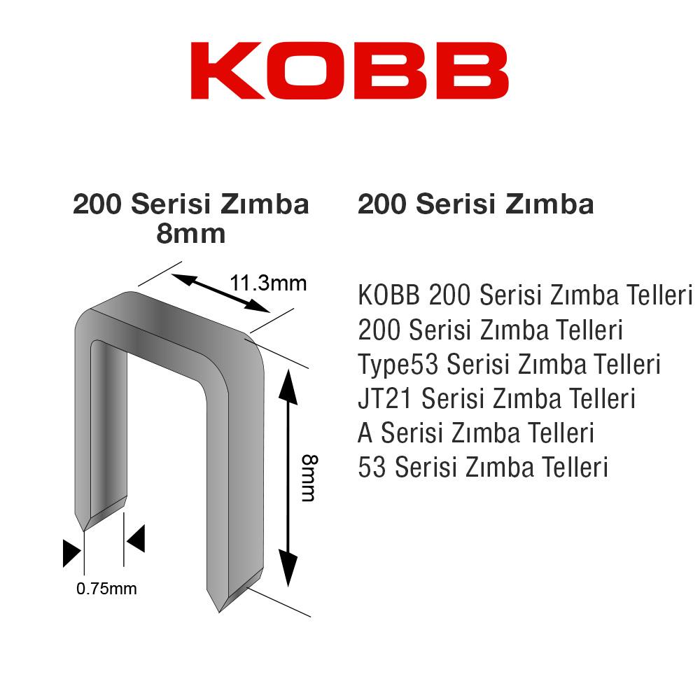 KOBB KBZ208 8mm 2500 Adet 200 Serisi Ağır Hizmet Tipi Zımba Teli ne işe yarar