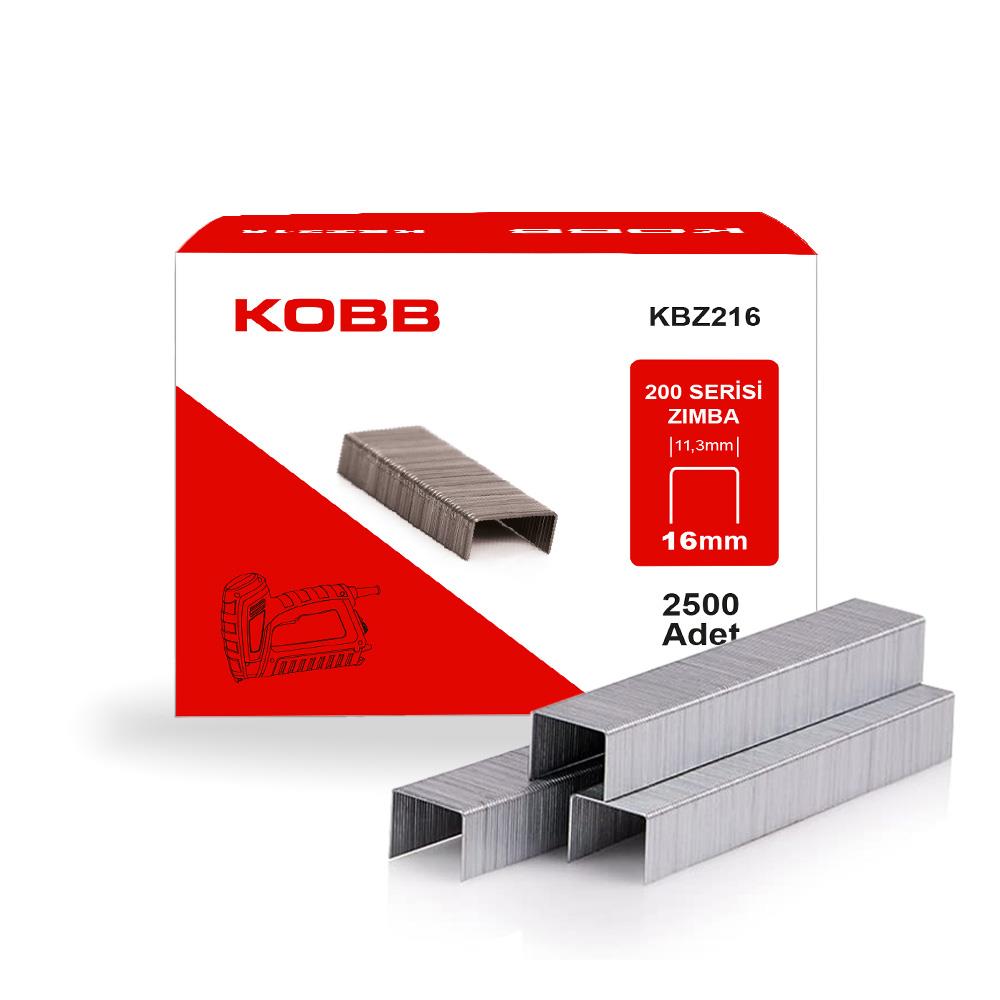 KOBB KBZ216 16mm 2500 Adet 200 Serisi Ağır Hizmet Tipi Zımba Teli fiyatı
