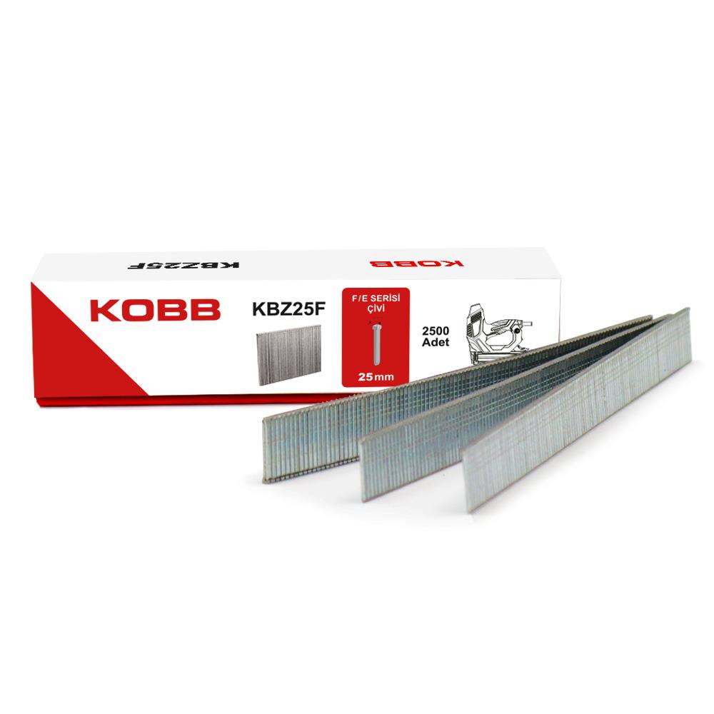 KOBB KBZ25F 25mm 2500 Adet F/E/J/8 Serisi Ağır Hizmet Tipi Kesik Başlı Çivi fiyatı