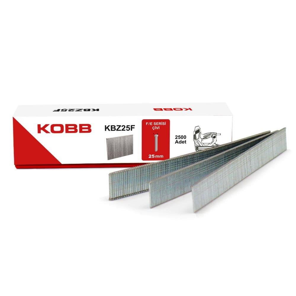 KOBB KBZ25F 25mm 2500 Adet F/E/J/8 Serisi Ağır Hizmet Tipi Kesik Başlı Çivi fiyatı
