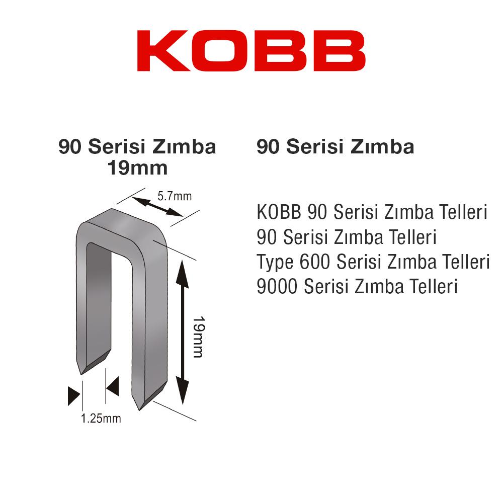KOBB KBZ9019 19mm 2500 Adet 90 Serisi Ağır Hizmet Tipi Zımba Teli ne işe yarar