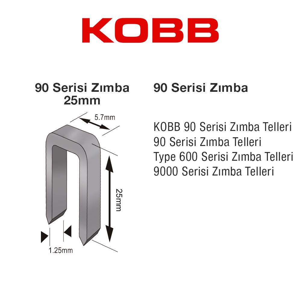KOBB KBZ9025 25mm 2500 Adet 90 Serisi Ağır Hizmet Tipi Zımba Teli ne işe yarar
