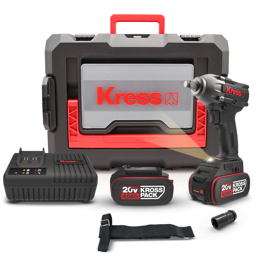 Kress KUB30.2 20Volt/4.0Ah. Li-ion Çift Akülü 300Nm Kömürsüz Profesyonel Şarjlı Somun Sıkma fiyatı