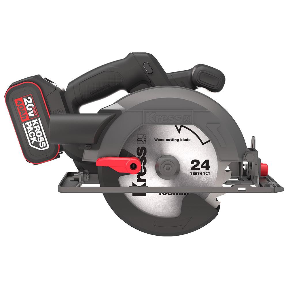 Kress KUE12.1 20Volt 4.0Ah. Li-ion 165MM Çift Akülü Kömürsüz Profesyonel Daire Testere nasıl kullanılır