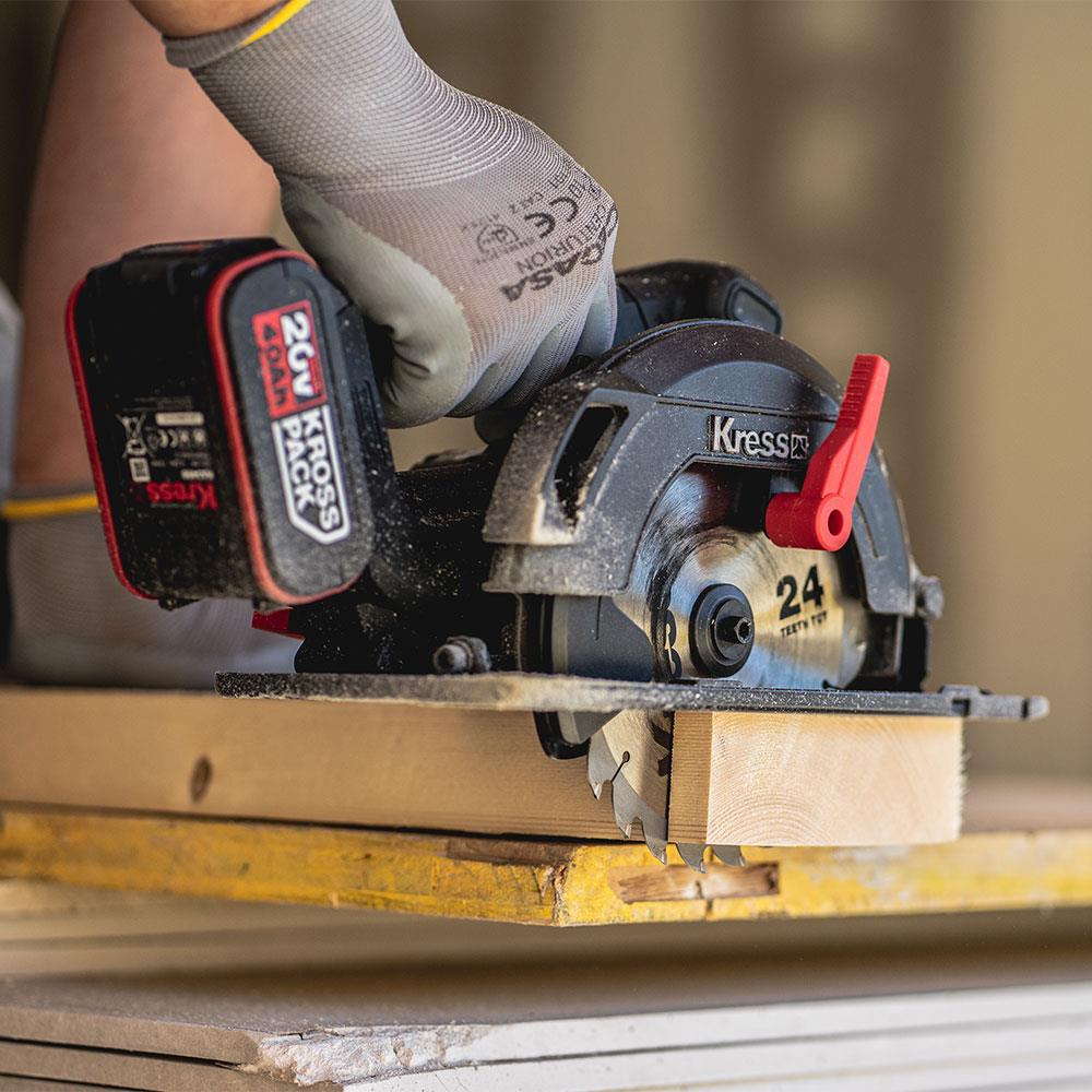 Kress KUE12.1 20Volt 4.0Ah. Li-ion 165MM Çift Akülü Kömürsüz Profesyonel Daire Testere ne işe yarar