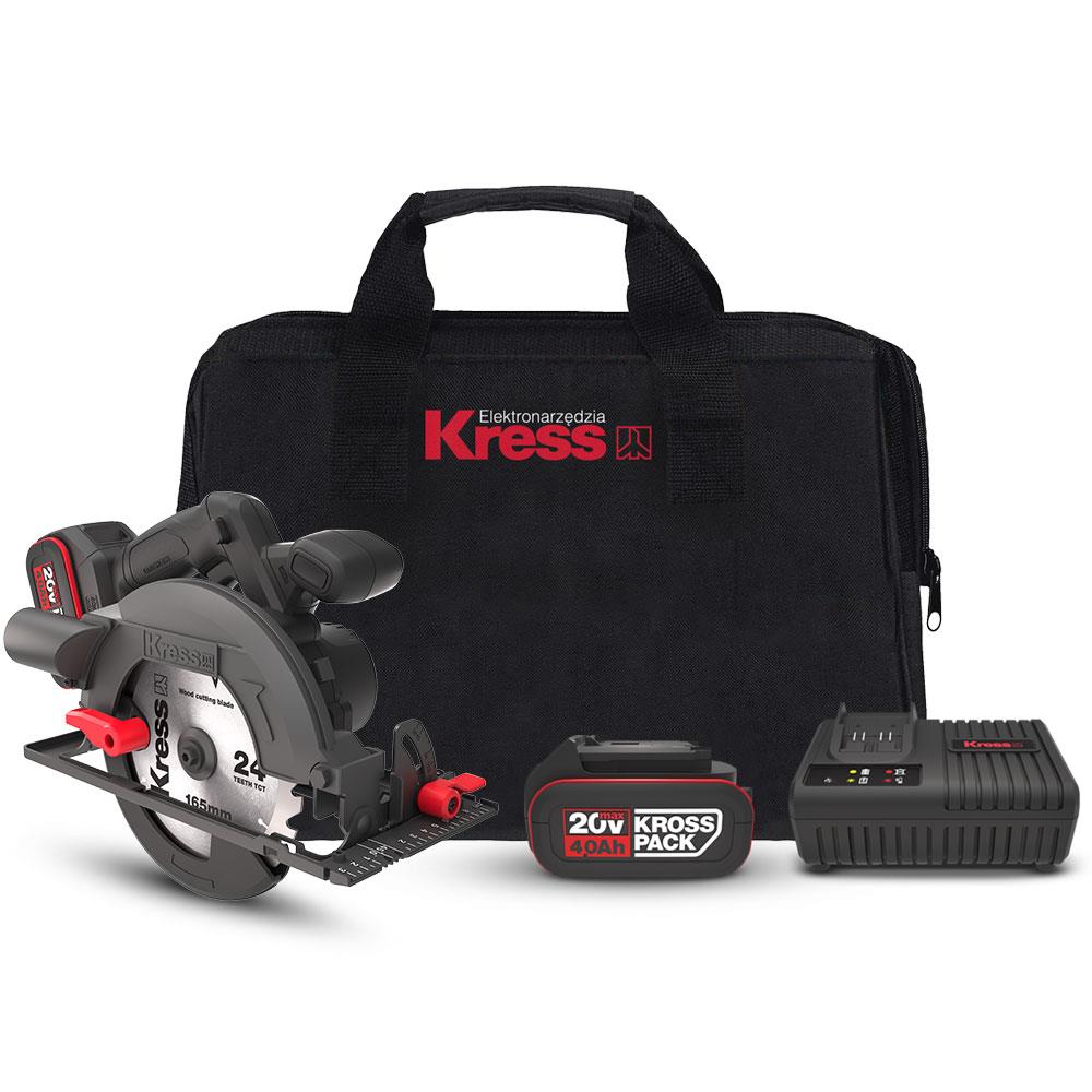 Kress KUE12.1 20Volt 4.0Ah. Li-ion 165MM Çift Akülü Kömürsüz Profesyonel Daire Testere fiyatı
