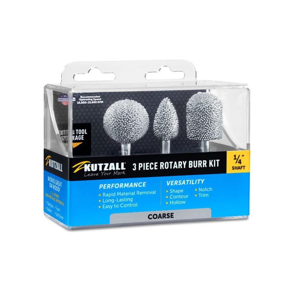 Kutzall 14CKIT01 Kalın Diş Ahşap Törpü Seti 3 Parça (Sap: 6.3mm) nasıl kullanılır
