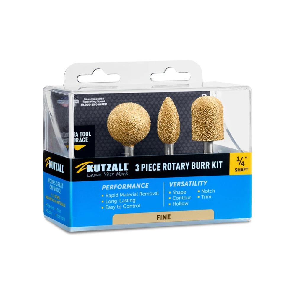 Kutzall 14FKIT01 İnce Diş Ahşap Törpü Seti 3 Parça (Sap: 6.3mm) nasıl kullanılır