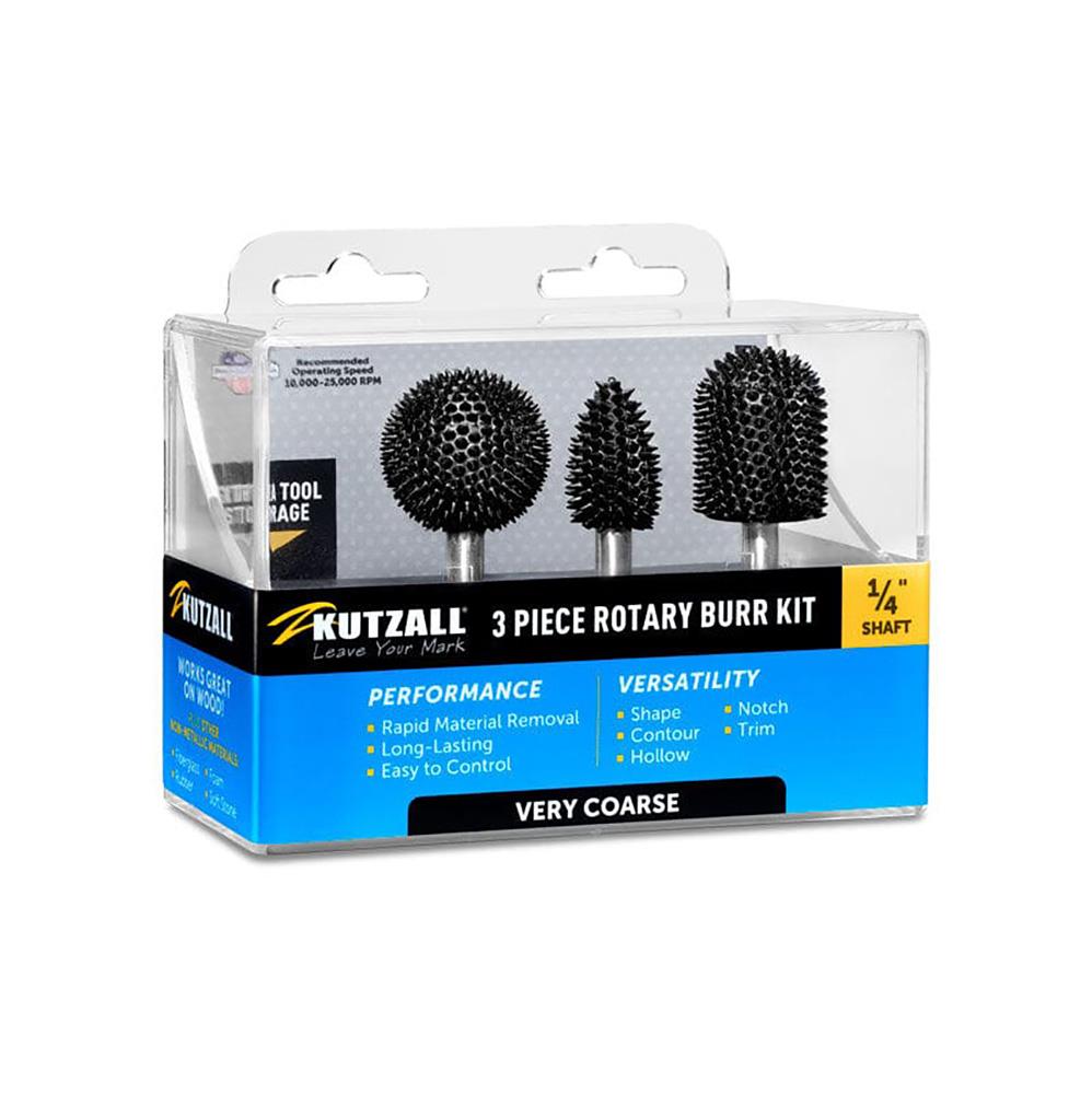 Kutzall 14XKIT01 Ekstra Kalın Diş Ahşap Törpü Seti 3 Parça (Sap: 6.3mm) nasıl kullanılır