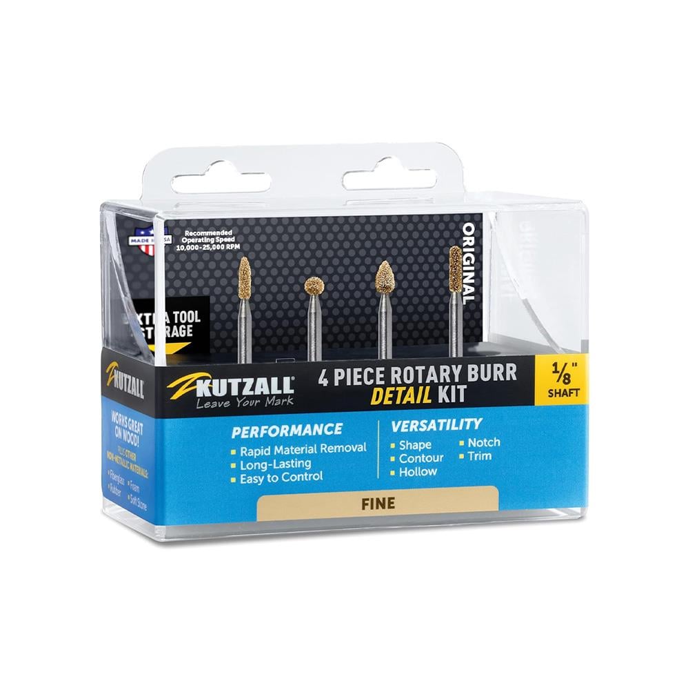 Kutzall 18FKIT02 İnce Diş Detay Ahşap Törpü Seti 4 Parça (Sap: 3.1mm) nasıl kullanılır