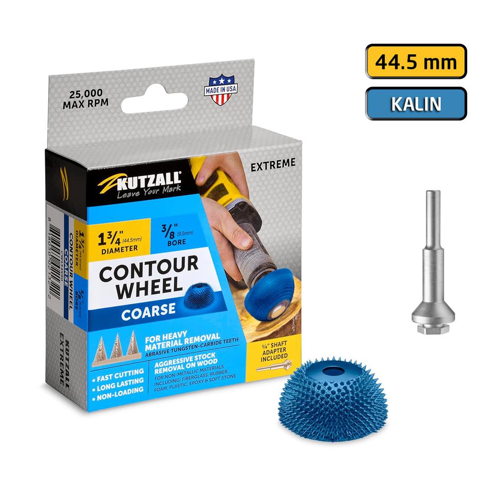 Kutzall CW134X90 Kalın Diş Ahşap Çanak Törpü 44.5 mm fiyatı