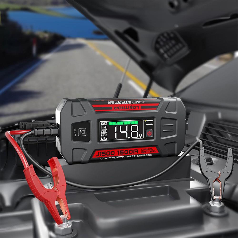 Lokithor J1500 12V 1500Amp LiFePO4 Akıllı Akü Takviye + Powerbank + Led Lamba nasıl kullanılır