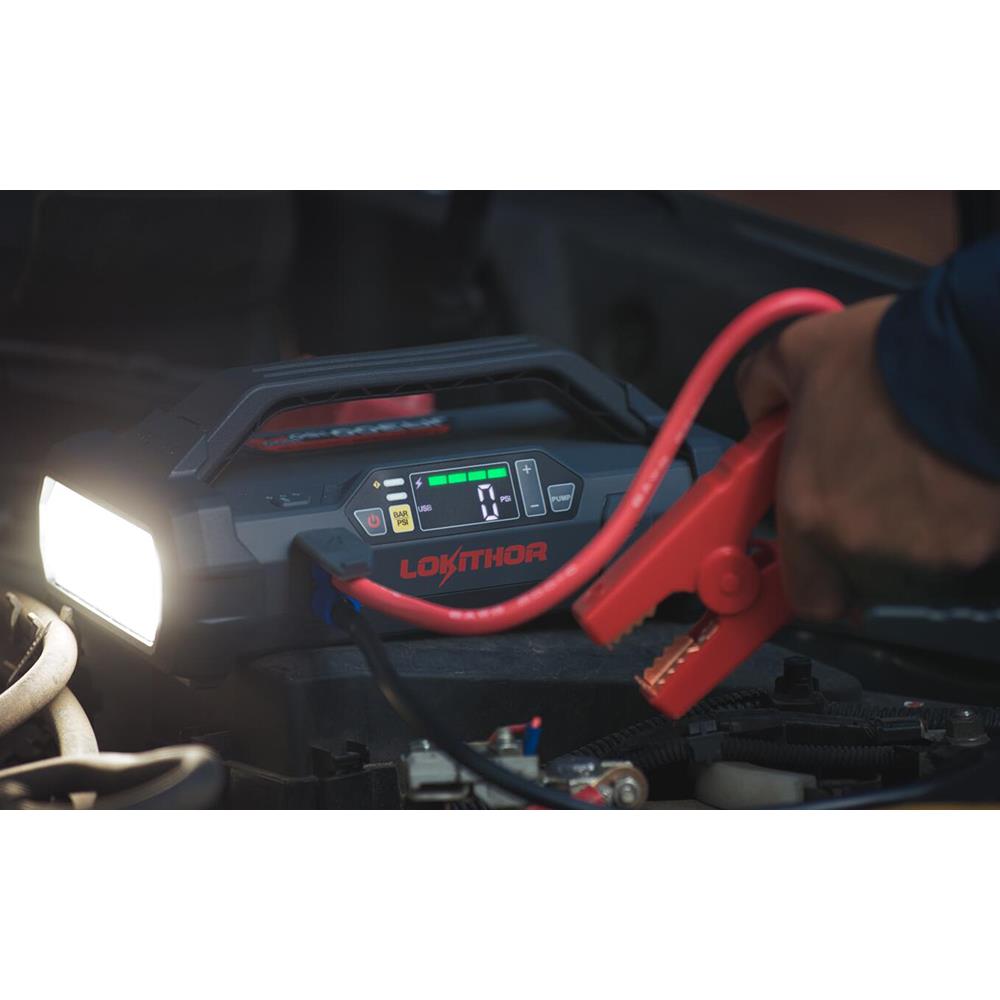 LOKITHOR JA301 12V 2000Amp Li-Polimer Akıllı Akü Takviye + Pompa + Powerbank + Led Lamba ne işe yarar