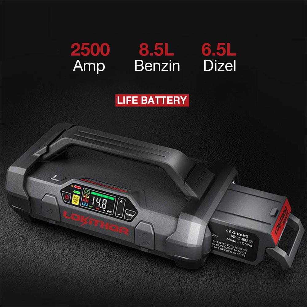 Lokithor LIFE 12.8Volt LiFePo4 2500A Takviye Gücü APARTX ile Uyumlu Yedek Akü ne işe yarar