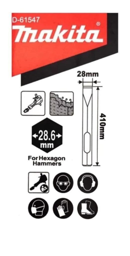 MAKİTA 28 mm Altıgen Saplı Kanallı Yassı Keski 410 mm (Kırıcı Makinalar için) nasıl kullanılır