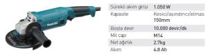 MAKİTA GA 6010 Avuç Taşlama 150 mm nereden bulurum